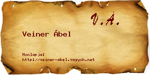 Veiner Ábel névjegykártya
