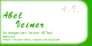 abel veiner business card